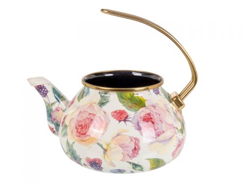 Чайник эмалированный "Peony" elmani с крышкой, 2,2л