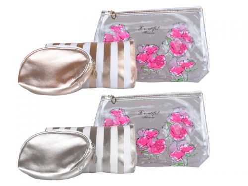 Набор косметичек 3шт 26х17х7см 20х12х3см 15х10х4см в ассортименте