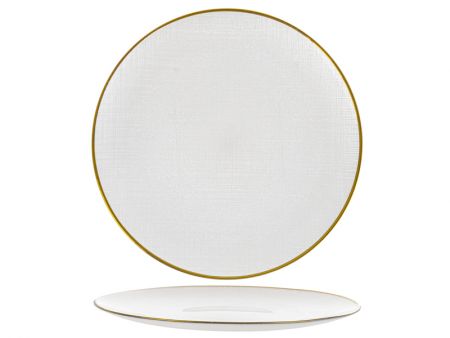 Тарелка декоративная подставная стеклянная 33см