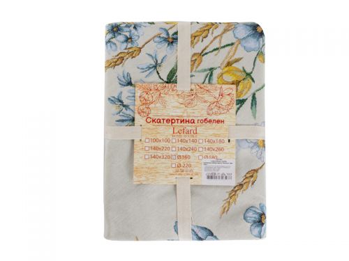 Скатерть гобелен круглая "Колоски" диам 140см