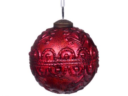 Елочная игрушка 10см красный