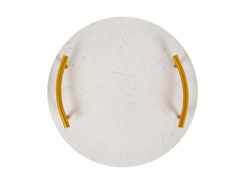 Поднос 30х30х5 см (мрамор/металл)