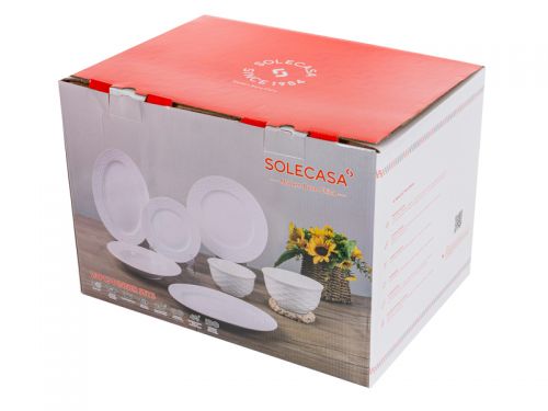 Столовый набор 23 предмета "Волна" с золотом