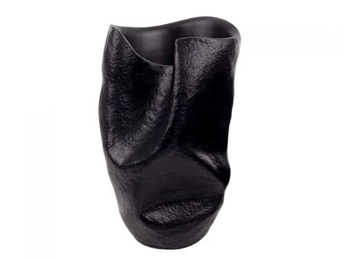 Ваза из полистоун 26x23x39см черная