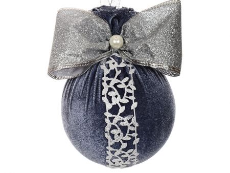 Елочный шар ø 10 см с жемчужиной 