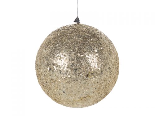 Украшение декоративное шар серебро 20см