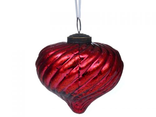 Елочная игрушка 10см красный