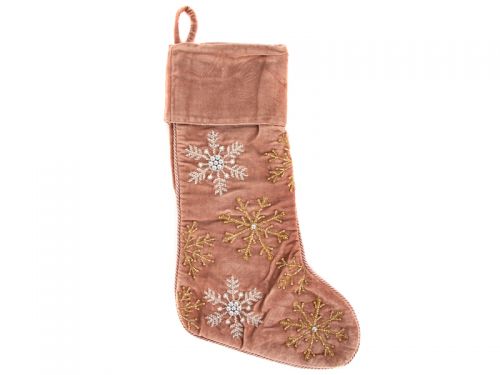 Рождественский сапог для подарков с вышивкой 25x50см