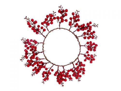 Новогодний венок 25 см (пластик)