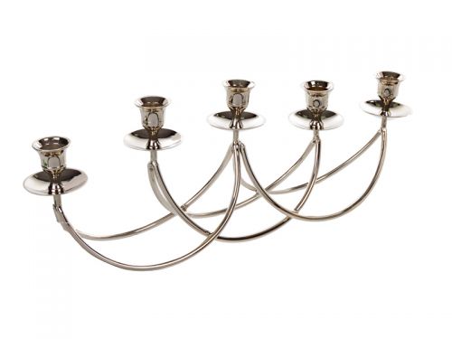 Подсвечник латунь на 5 свечей 41х15 см