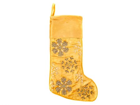 Рождественский сапог для подарков с вышивкой 25x50см