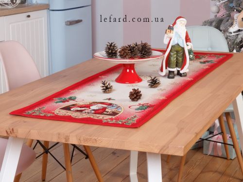Раннер гобеленовый новогодний с люрексом "Jouets" 47х140см