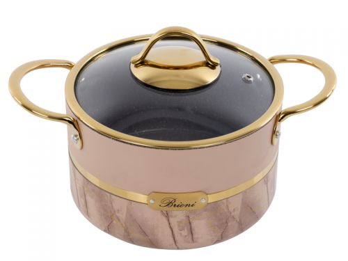 Набор из 3 предметов Brioni "Selection Plus Biege"(кастрюля 18см, 2,1 л/кастрюля 20 см, 2,7 л./чайн