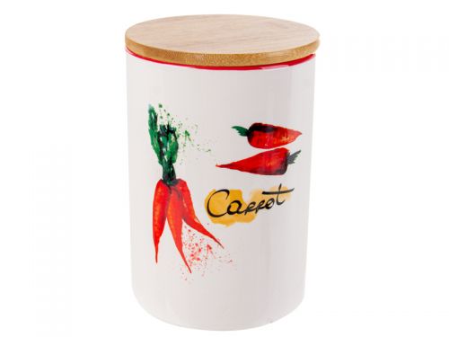 Набор банок для сипучих продуктов из 3-х шт "Hot vegetables" 1000мл 10x15см