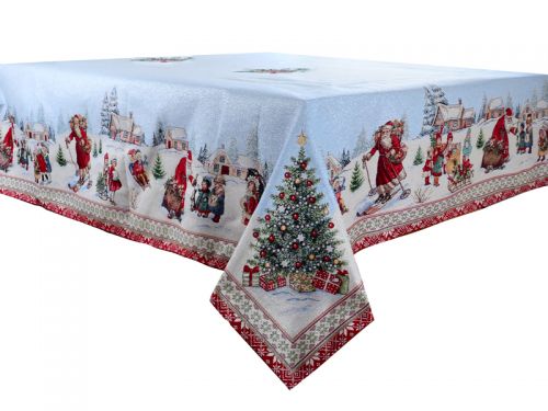 Скатерть гобеленовая новогодняя с люрексом 