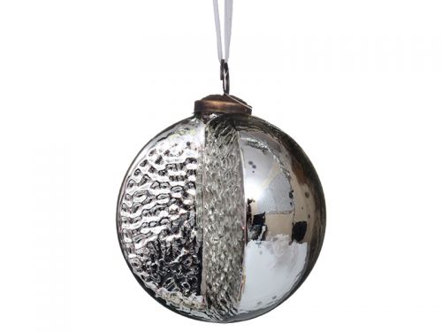 Елочная игрушка 10см серебро