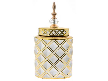 Ваза с крышкой 17,5x11,5x35см