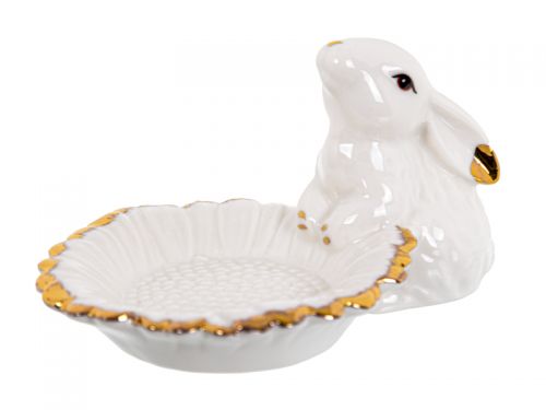 Блюдце декоративное "Кролик с подсолнухом" 12,5см